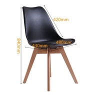 (READY STOCK) CHAIR WITH PU SEAT/dining kerusi makan cafeteria designer chair eames