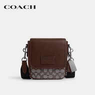 COACH กระเป๋าสะพายข้างผู้ชายรุ่น Lucas Crossbody In Signature Jacquard CO915 SVS8S สีน้ำตาล