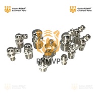 5PCS Metric Male Thread Straight Elbow Type Oil Zerk Fitting for Grease Gun F0006 Stainless Steel Gr