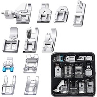 11Pcs Presser Foot Feet Set, Zig Zag, Straight Stitch Foot, Roller Foot, Snap On Sewing Machine Foot Presser Feet Set Fits for Singer, Brother, Janome Low Shank Sewing Machines