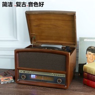High-grade wooden Bluetooth retro vinyl record machine old-fashioned record machine phonograph CD player radio cassette machine