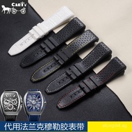 carty Rubber Strap Substitute FM Franck muller V45Series Watch Strap Adhesive Tape 28mm Male Watch b