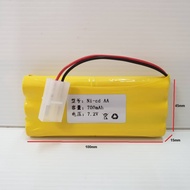 7.2v 700mAh 2pin Battery Rechargeable for RC Toys