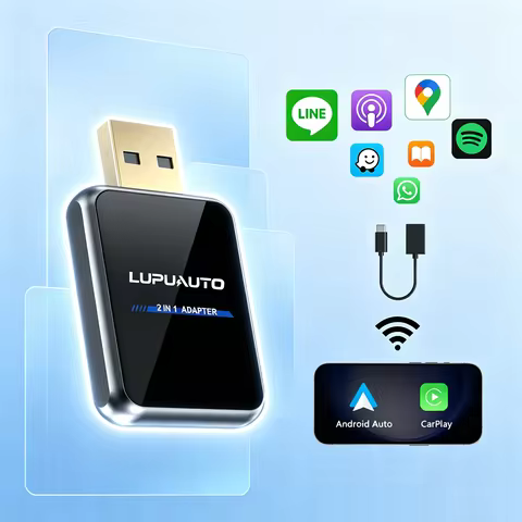 2 in 1 Wireless CarPlay Android Auto Adapter Carplay AI Box Auto Connect Wireless CarPlay Adapter fo