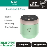 HOT DEALS OLIKE RICE COOKER M2 GREEN LOW WATT KAPASITAS BESAR -