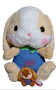 【日本正版 / 絕版現貨】AMUSE Pote Usa Loppy 垂耳兔牛仔吊帶褲系列 （大奶茶兔+ 小兔掛飾）