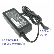Genuine 65w 19V 3.42A 6.5*4.4 mm DC Pin Compatible AC Power Adapter / Charger for LG UltraWide 29WN6