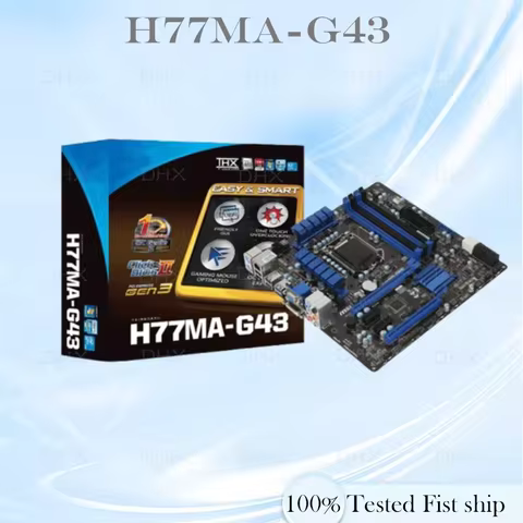 For MSI H77MA-G43 Motherboard Micro ATX 32GB H77 Mainboard LGA 1155 DDR3 100% Tested Fully Work be F
