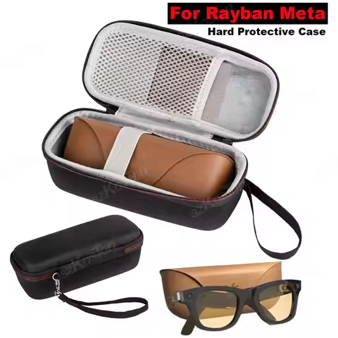 For Rayban Meta Smart Glasses Hard Protective Case Compatible with Wayfarer/Skyler/Headliner Travel 