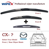 (Front+Rear 3pcs) Mazda CX-Series Wiper Blade Set for (Select Your Model) CX3 CX30 CX5 CX60 CX7 CX8 