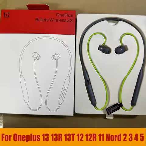 For Oneplus Bullets Wireless Z2 Neckband Earphone For 1+ 12 10 Pro Ace5 Ultra Nord 3 AI Noise Cancel