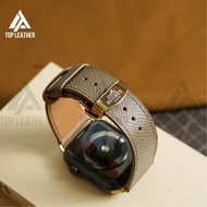 Hand-stitched premium Epsom leather Watch strap for men and women for AppIe Watch series 3/6/7/8/SE/