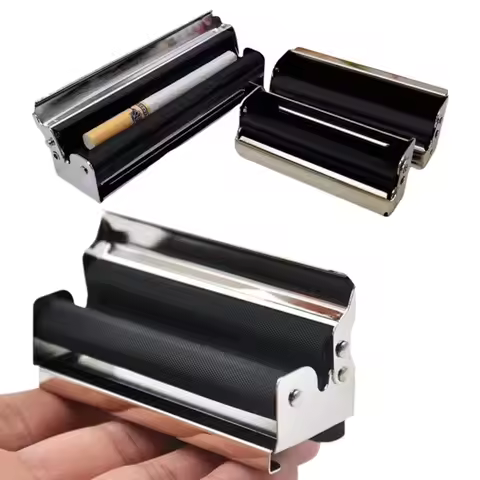 Manual Cigarette Rolling Machine Metal Portable Tobacco Winder Herb Maker Manual Raw Grass Cigarette