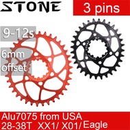 Stone Oval Chainring 6mm Offset 3 pins XX1 Eagle X01 X1 X0 X9 for Sram DM 28T 30T 32T 34T 36T 38T Bi