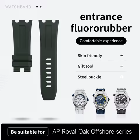 FKM Fluororubber Watchband 28mm For AP Strap Audemars Belt For Piguet ROYAL OAK OFFSHORE 15710 15703