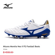 รองเท้าฟุตบอลของแท้ MIZUNO รุ่น Morelia Neo II FG/white การเลือก ที่แตกต่างความสุข ที่แตกต่างกัน