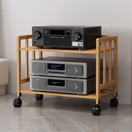 Amplifier Rack Multi-Layer Solid Wood Audio Holder Tube Amplifier Support Home Theater Cabinet Audio and Video Room Equipment Cabinet