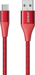 Anker Powerline+ II USB-C to USB-A Cable (3ft), for Samsung Galaxy S10 / S9 / S9+ / S8 / S8+ / Note 8, LG V20/G5/G6, iPad Pro 2018 and More(Red)