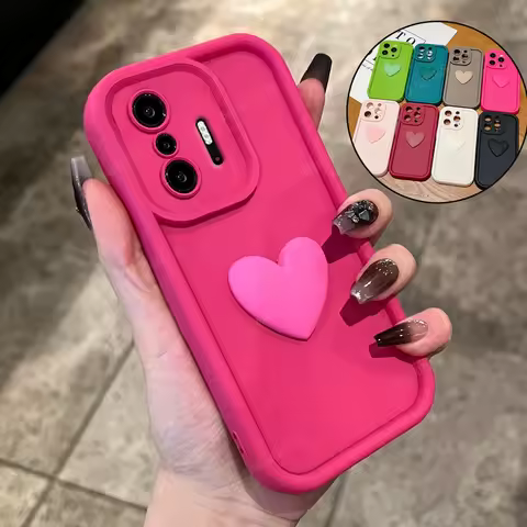 For Xiaomi Mi 11t Pro 5g 11i Girl Cute 3D Love Heart Matte Case 11 T I 11tpro Soft Silicone Shockpro