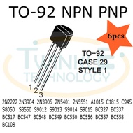 Bipolar Transistor NPN PNP Series BJT Diode 2N2222 2N3904 2N3906 BC547 BC6546 BC548 BC549 A1015 C181