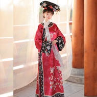 โชคดีสไตล์ใหม่ Qing Dynasty Gege เครื่องแต่งกายใหม่พระราชวังจีนสไตล์ Qing Dynasty เสื้อผ้า Qipao สไต