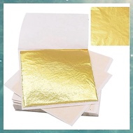 [uhktyltui.vn] 200 PCS Gold Sheets Gold Foil for Art Gilding Flakes Multipurpose Metal Gold Leaves F