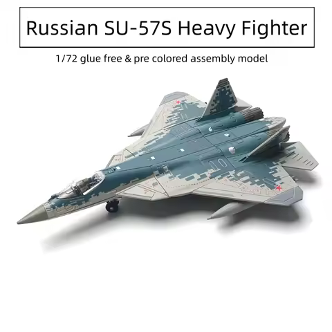 1/72 SU-57S Twin Engine Heavy Fighter Jet Model Creative Military Series Building Blocks DIY Assembl