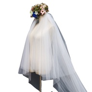 Db018 Mesh Bridal Wedding Veil Headdress Cathedral Wedding Veil Shawl Cut Edge Super Fairy 888LYAJIE
