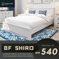 SHIRO Bed Ikea Bed Muji Bed Single Queen King White Bed Frame Katil Putih Katil Ikea Katil Muji