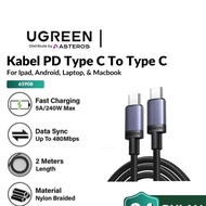UGREEN Type C to Type C Fast Charging Cable 240w Nylon Braided 65908