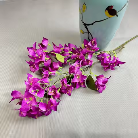 One Artificial Bougainvillea Flower Branch Two Forks Bougainvillea Tree Stem