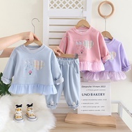 New Autumn Spring Girls Clothes Baby Causal Hooded Shirt Causal Pants 2pcs/set Kids Sport Suit Child