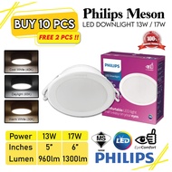[SET 10pcs] FREE 2 PCS PHILIPS Meson LED Downlight 5" 13W / 6" 17W LED Philips Downlight 59466 / 59464
