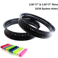 Motorcycle Dirt Bike Front 2.50x17" Rear 3.00x17" Aluminum Wheel Rims Motocross 17 inch 32/36 Spokes