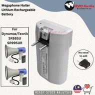 MEGAPHONE / HAILER LITHIUM RECHARGEABLE  BATTERY for TECNIK / DYNAMAX TK-SR88SU / SR99