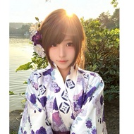 Traditional Japanese White Kimono Yukata