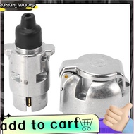 Trailer Accessories- 7 Pin Trailer Plug 12V Rv Sockets Towbar Towing 7Pin Metal Trailer Connectors