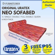 Original URATEX Neo Sofa Bed 6 inches thick - COD is available - ( S / Single / Double / Full Double / Queen ) /folding bed heavyduty / foldable bed / double size bed foam / sofa bed queen size / uratex sofa bed king size / uratex store flagship /