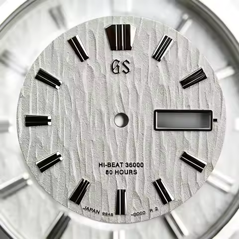 New NH36 dial 28.5mm dial GS dial with textured face, no lume, double calendar for Seiko mod