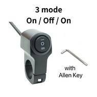 DOMINO UNIVERSAL 3 WAY SWITCH MOTORCYCLE / WATERPROOF MIRROR MOUNT MINI DRIVING LIGHT HANDLE SWITCH 