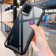 Casing Vivo V20 X50 V17 Pro V19 Y76 5G Y20 Y20i Y20S Y30 Y50 Y19 Y17 Y15 Y12 Case Silicone Shockproof Hard Transparent Slim Protective Phone Cover