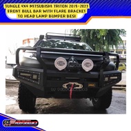 JUNGLE 4X4 MITSUBISHI TRITON 2019-2023 FRONT BULL BAR WITH FLARE BRACKET TO HEAD LAMP BUMPER BESI