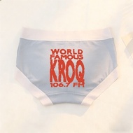 World Famous Kroq 106.7 Fm Women's Underwear Light Blue With White Trim