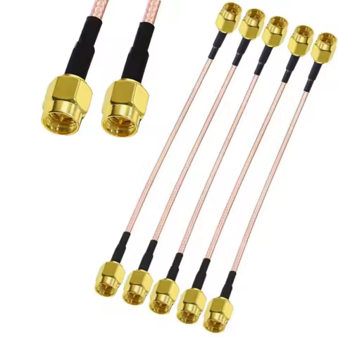5PCS SMA Male to SMA Male Plug Jack RF Connector Pigtail Extension Cable RG316 Coax Jumper Cable 10c