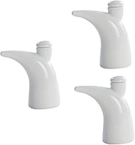 Ciieeo 3pcs Cooking Oil Dispenser Vinegar Container Sauce Container Ceramic Vinegar Pot Condiment Containers Beer Spectacles Olive Oil Pourer Syrup Bottle Kettle Ceramics Products White