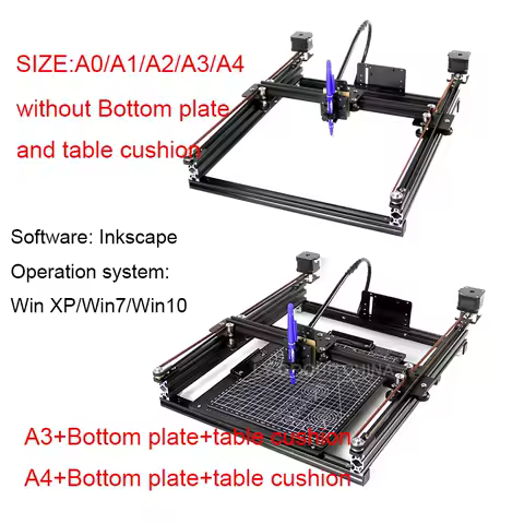 DIY Disassembled LY Frame Type Belt Pulley Pen Drawing Robot Machine Lettering XY-plotter For Sketch