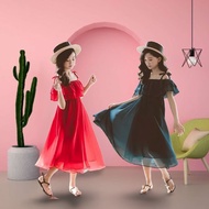 Sabrina Angel Children's Midi Dress off Shoulder 2-12 Years Old