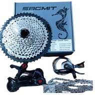 GROUP SET SAGMIT EDISON 12SPD. (SHIFTER/RD/COGS/KMC CHAIN) 11-52T.
