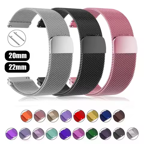 20mm 22mm Strap For Garmin Vivoactive 3 4 Band Watch Venu 2 SQ Forerunner 645 255 Wristband Bracelet