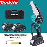 Makita 6 Inch Chainsaw Electric Cordless Chainsaw Wood Cutter Pemotong Chainsaw Gergaji Mesin Lithium Chainsaw Kit